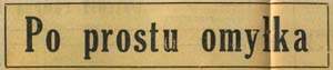 Po prostu omyłka