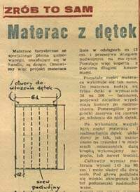 Materac z dętek