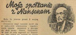 Moje spotkanie z Nansenem