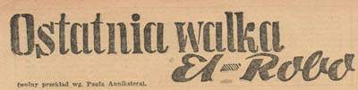 Ostatnia walka El-Robo