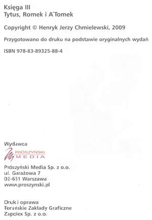 Tytus, Romek i A'Tomek - księga III - wyd 7 (2009)
