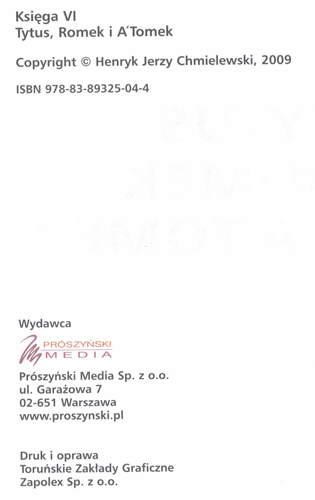 Tytus, Romek i A'Tomek - księga VI - wyd 7 (2009)