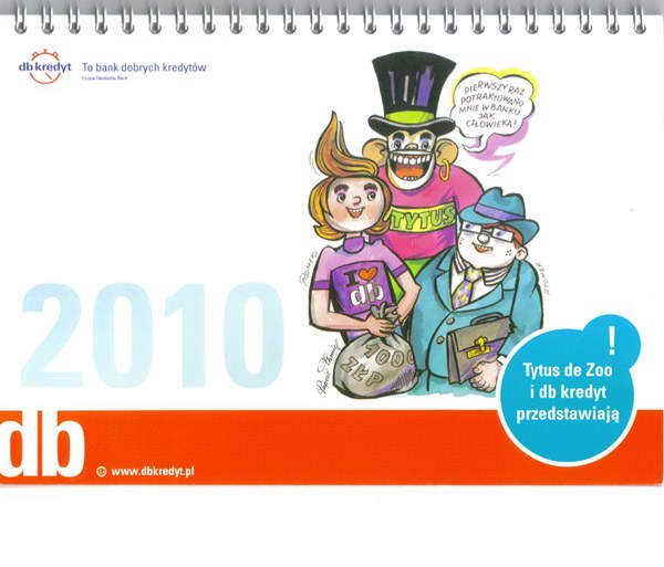 Tytus, Romek i A'Tomek - kalendarz Deutsche Bank 2010 (trzy rodzje)
