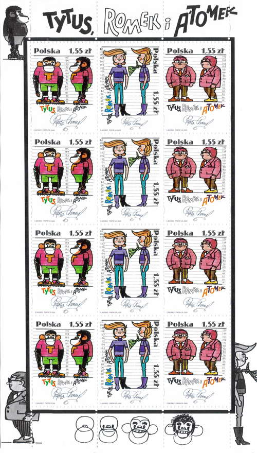 Poczta Polska - znaczki - Tytus, Romek i A'Tomek