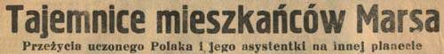 Tajemnice mieszka�c�w Marsa (Na Czerwonej Planecie)