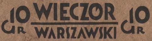 Wiecz r Warszawski